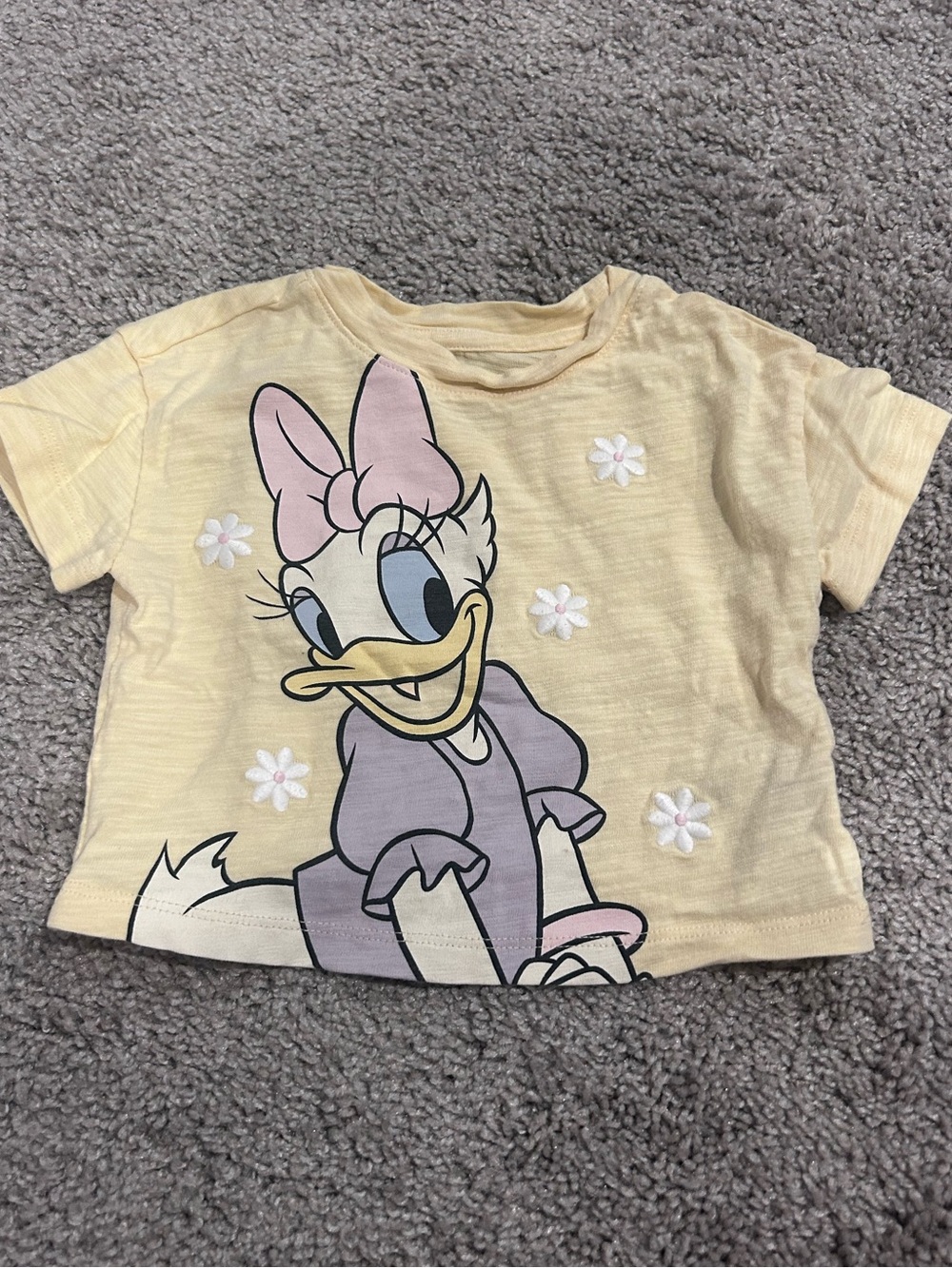 Disney Daisy Duck Pastel Yellow Short Sleeve Tee